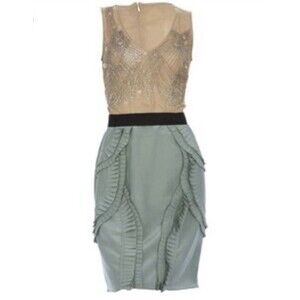 Sachin & Babi for Ankasa Angelina Silk Beaded Sleeveless Dress Sz 6